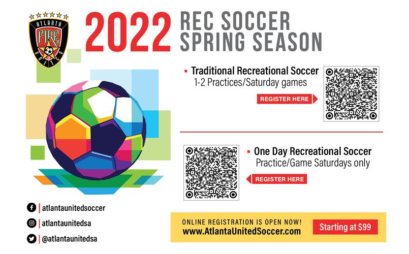 Spring 2022 Rec Soccer Registration is OPEN