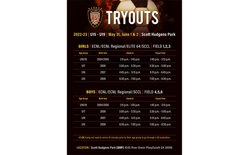 22-23 Tryouts...Register Today!
