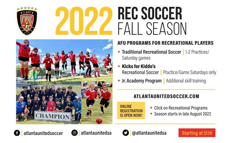 2022 Fall Rec Registration is Open!  