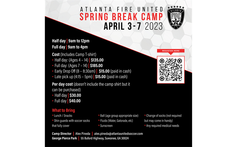 2023 SPRING BREAK CAMP - APRIL 3 - 7