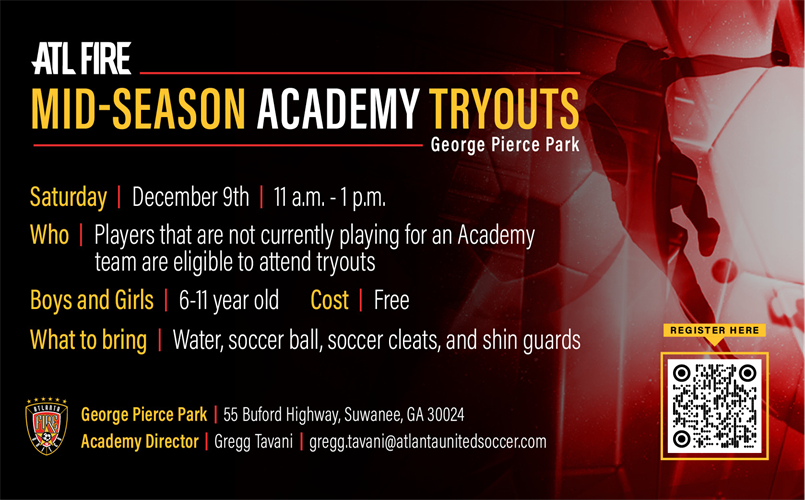 AFU 2023-24 Academy Program Mid Season Tryout Info 