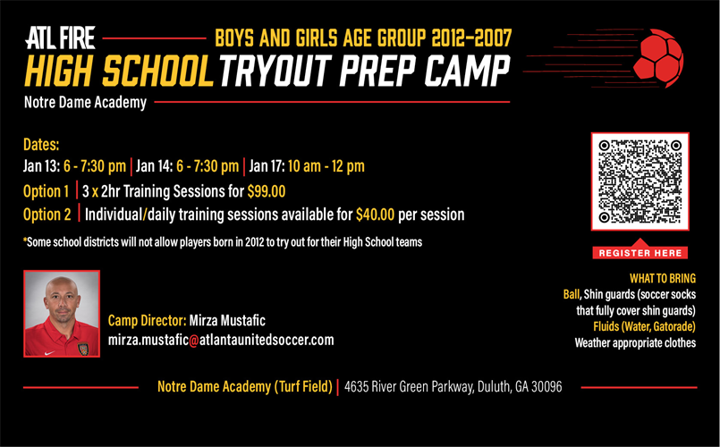 2026 AFU High School Tryout Prep Camp