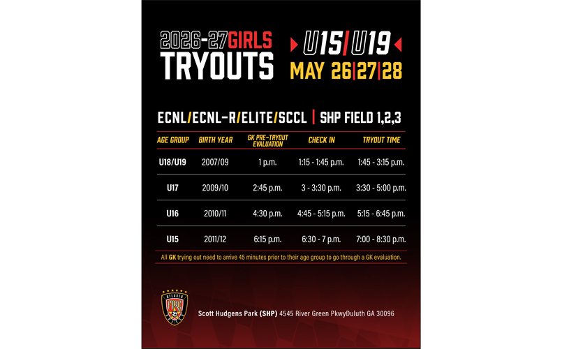 U15-U19 Girls Tryouts